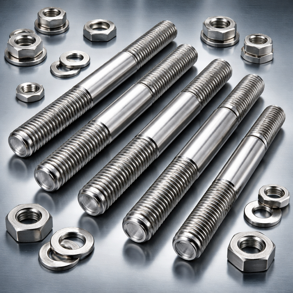 SS Half Threaded Stud